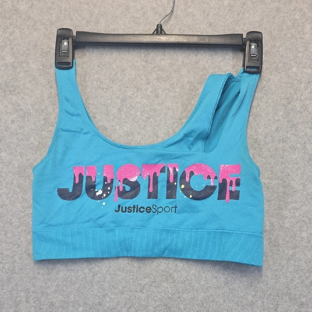 Justice Justice Sport Girls Blue Sports Bra Size 36